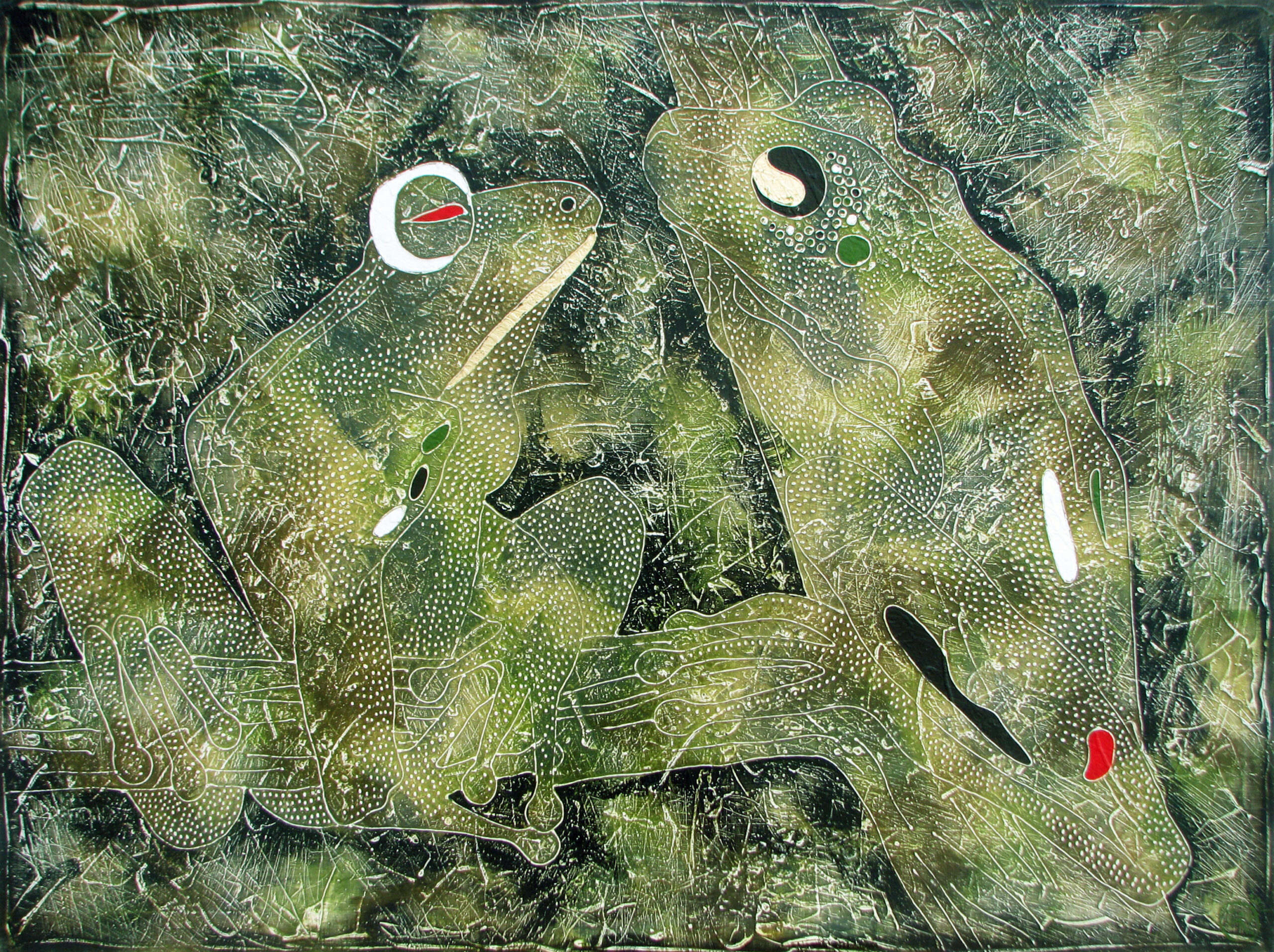 Сплетницы-подружки. 2011г. 11-х150 холст, акрил.